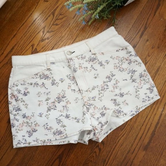 🆕RAG & BONE Pink Floral Print High-Rise Twill - Picture 3 of 8